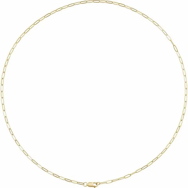 16 Inch Yellow Gold Filled 2.1 Millimeter Paperclip Link Chain J. Schrecker Jewelry Hopkinsville, KY