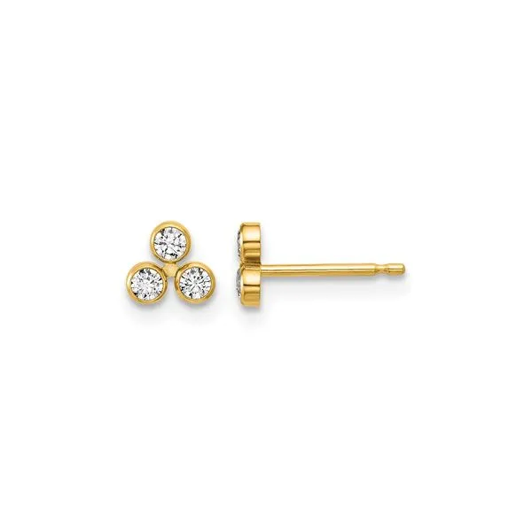 Tracy Yellow Gold Filled Round Bezel-Set CZs J. Schrecker Jewelry Hopkinsville, KY