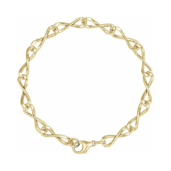 Yellow Gold Filled Figure Eight Link Bracelet J. Schrecker Jewelry Hopkinsville, KY