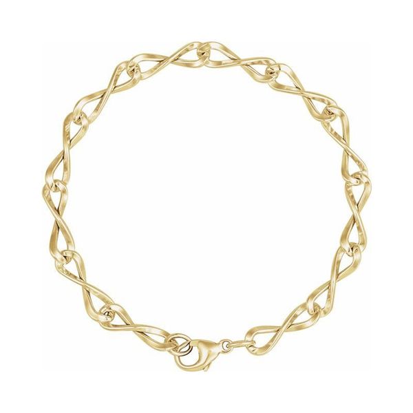 Yellow Gold Filled Figure Eight Link Bracelet J. Schrecker Jewelry Hopkinsville, KY