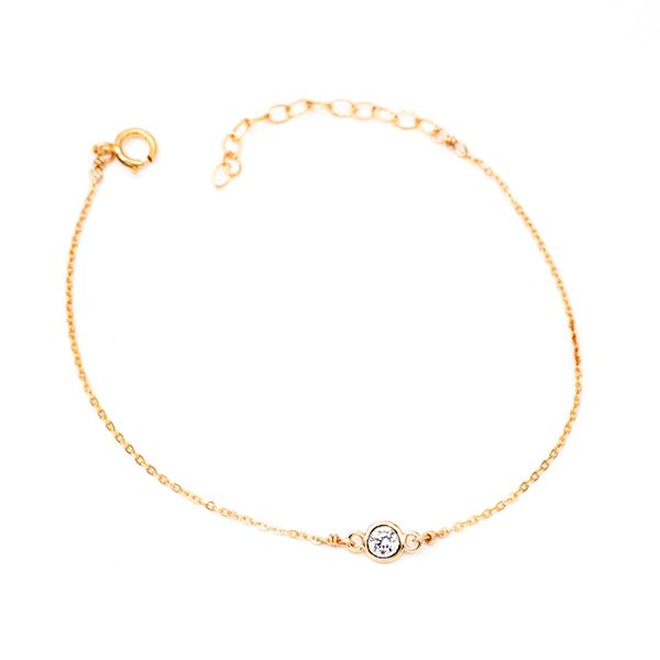 Adjustable Yellow Gold Filled Petite CZ Bracelet Image 2 J. Schrecker Jewelry Hopkinsville, KY