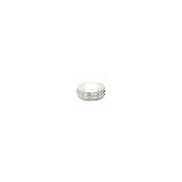 8 Millimeter Double Groove Brushed Finished Titanium Band Image 2 J. Schrecker Jewelry Hopkinsville, KY