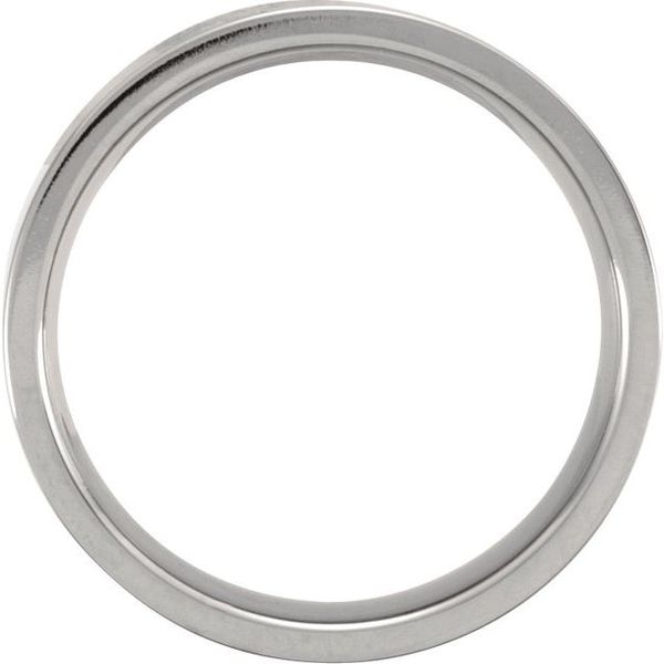 Titanium 6 Millimeter Flat Comfort Fit Band with Polished Finish Image 2 J. Schrecker Jewelry Hopkinsville, KY