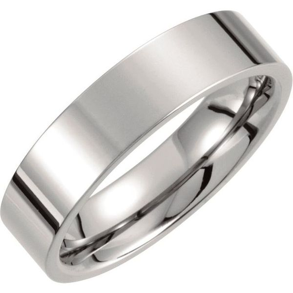 Titanium 6 Millimeter Flat Comfort Fit Band with Polished Finish