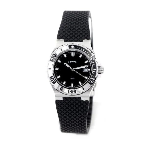 Lorna Stainless Steel Watch with Black Dial and Band J. Schrecker Jewelry Hopkinsville, KY
