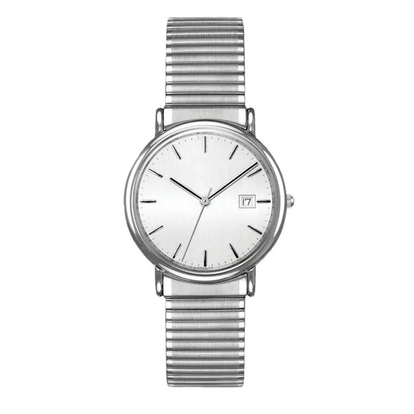 Man's Stainless Steel Watch with Silver-White Satin Finished Dial J. Schrecker Jewelry Hopkinsville, KY