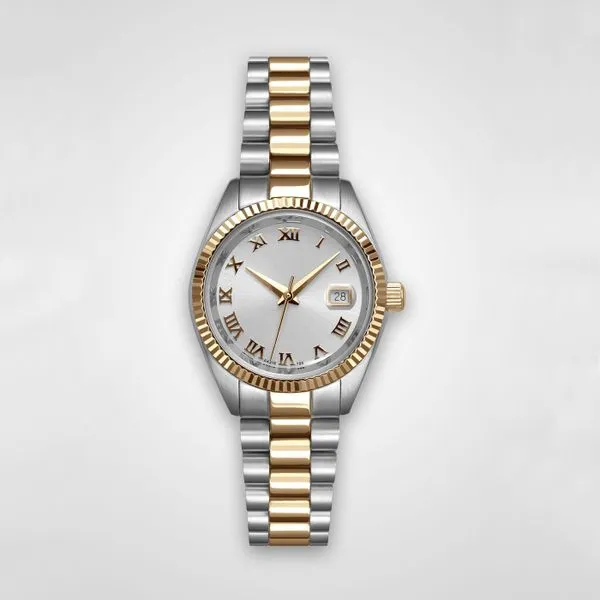 Lady's Stailness Steel and Goldtone Watch with Silvertone Dial J. Schrecker Jewelry Hopkinsville, KY
