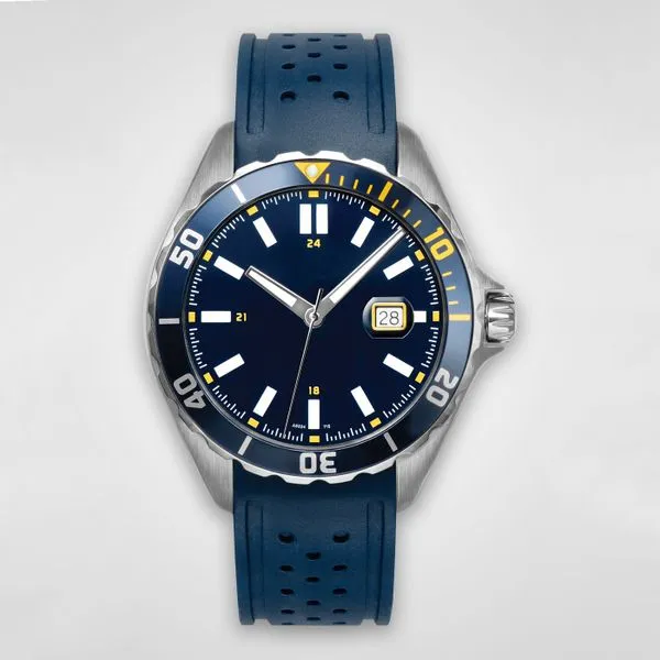 Man's Stainless Steel Watch with Blue Dial and Blue Silicone Strap J. Schrecker Jewelry Hopkinsville, KY