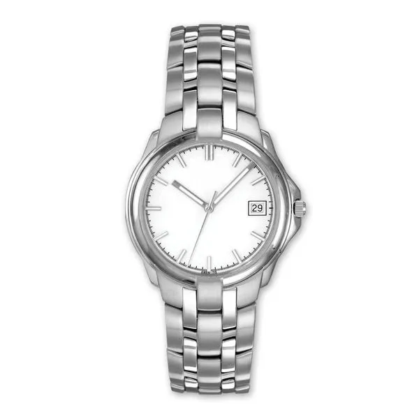 Taylor 36.5 mm Stainless Steel Watch with White Dial J. Schrecker Jewelry Hopkinsville, KY