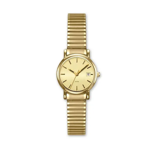 Morgan 24.5 mm Goldtone Stainless Steel Watch with Champagne Dial and Expansion Band J. Schrecker Jewelry Hopkinsville, KY