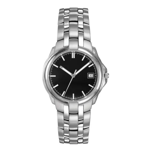 Taylor 36.5 mm Stainless Steel Watch with Black Dial J. Schrecker Jewelry Hopkinsville, KY