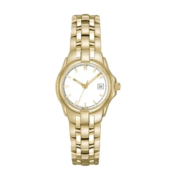 Taylor 26 mm Goldtone Stainless Steel Watch with White Dial J. Schrecker Jewelry Hopkinsville, KY