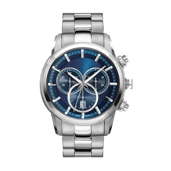 Grant Stainless Steel Chronograph Watch with Blue Dial J. Schrecker Jewelry Hopkinsville, KY
