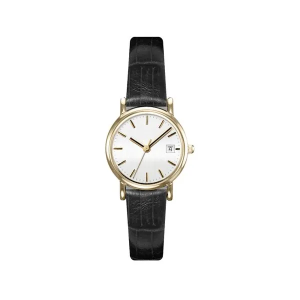 Morgan 24.5 mm Goldtone Stainless Steel Watch with Black Band J. Schrecker Jewelry Hopkinsville, KY