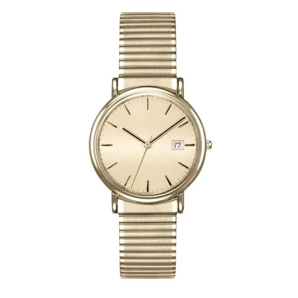 Morgan 35 mm Goldtone Stainless Steel Watch with Champagne Dial and Expansion Band J. Schrecker Jewelry Hopkinsville, KY