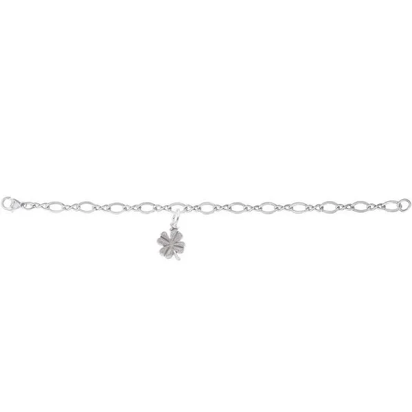 Sterling Silver Four Leaf Clover Charm Image 2 J. Schrecker Jewelry Hopkinsville, KY