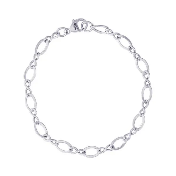 7 Inch Sterling Silver Figure Eight Link Charm Bracelet J. Schrecker Jewelry Hopkinsville, KY