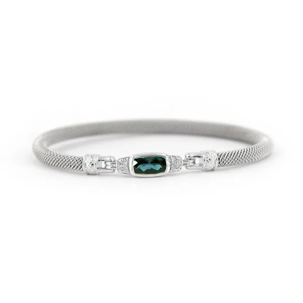 Alexandrite Sterling Silver Milanese Mesh Classica Bangle Bracelet J. Schrecker Jewelry Hopkinsville, KY