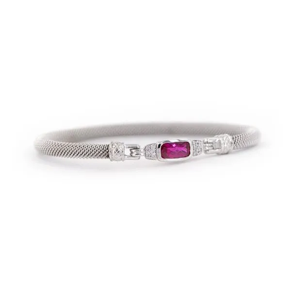 Ruby Sterling Silver Milanese Mesh Classica Bangle Bracelet J. Schrecker Jewelry Hopkinsville, KY