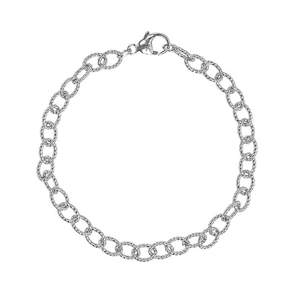 Silver 7 Inch Twisted Link Classic Link Charm Bracelet J. Schrecker Jewelry Hopkinsville, KY