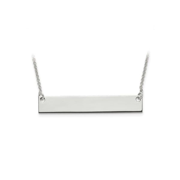 Engravable Sterling Silver Bar Necklace J. Schrecker Jewelry Hopkinsville, KY