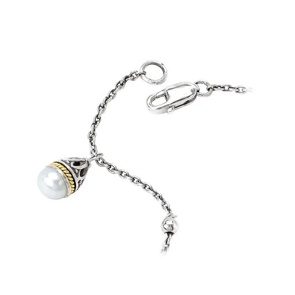 Eleganza Sterling Silver and 18 Karat Yellow Gold Necklace with Freshwater Pearls Image 2 J. Schrecker Jewelry Hopkinsville, KY