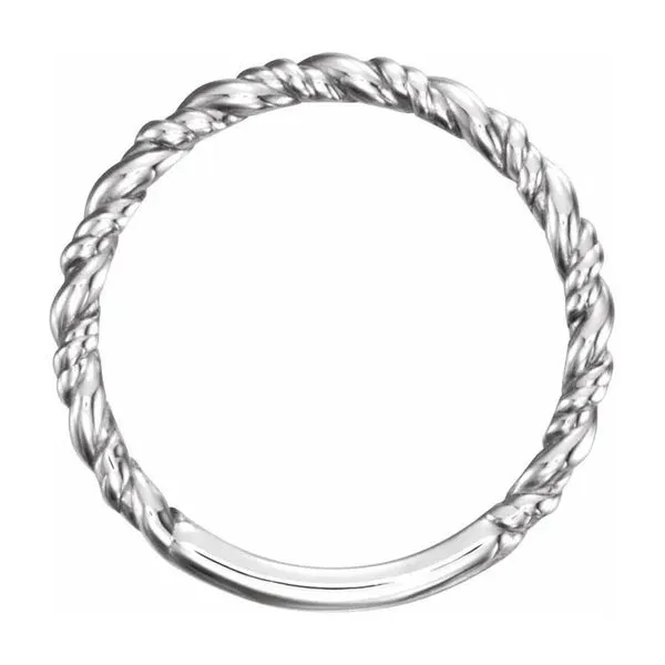 Sterling Silver Twist Rope Stackable Ring Image 2 J. Schrecker Jewelry Hopkinsville, KY