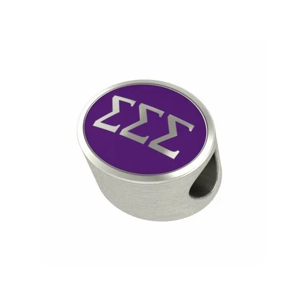 Sterling Silver Sigma Sigma Sigma Sorority Bead J. Schrecker Jewelry Hopkinsville, KY