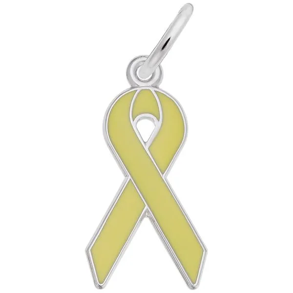 Sterling Silver Yellow Ribbon Support Our Troops Charm J. Schrecker Jewelry Hopkinsville, KY