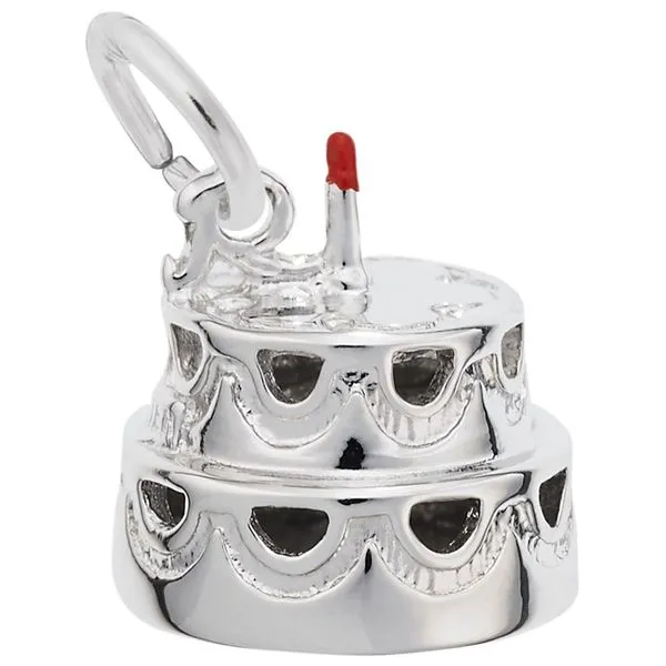 Sterling Silver Layer Cake with Candle Charm J. Schrecker Jewelry Hopkinsville, KY