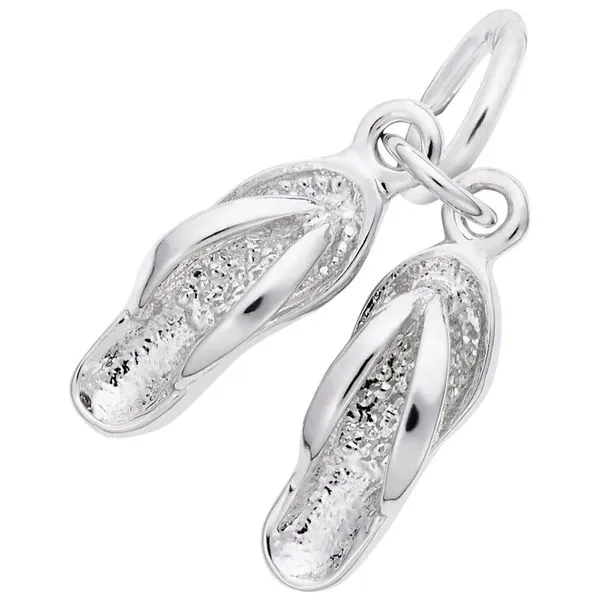 Sterling Silver Pair of Flip Flop Sandals Charm J. Schrecker Jewelry Hopkinsville, KY