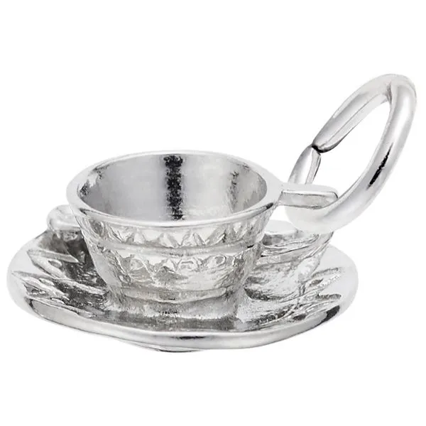 Sterling Silver Cup and Saucer Charm J. Schrecker Jewelry Hopkinsville, KY