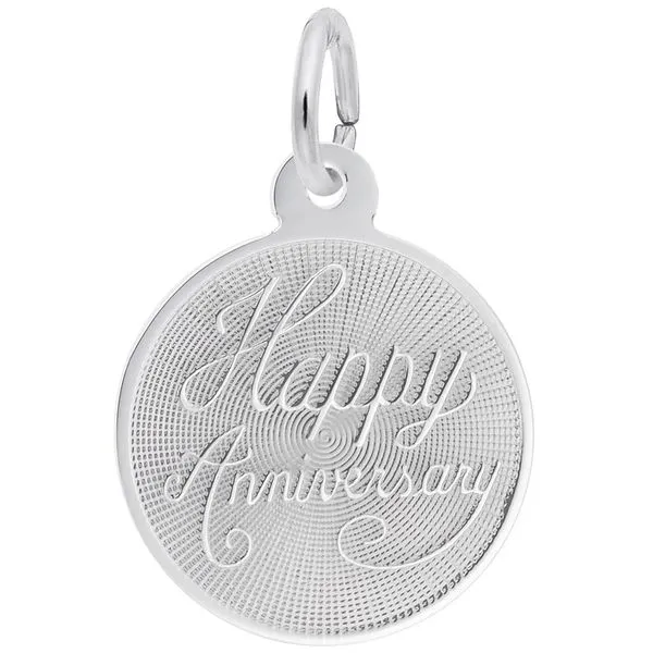 Sterling Silver Anniversary Round Disc Charm J. Schrecker Jewelry Hopkinsville, KY