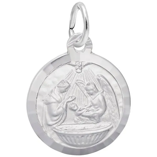 Sterling Silver Round Baptism Charm J. Schrecker Jewelry Hopkinsville, KY