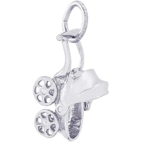 Sterling Silver Baby Carriage Charm Image 2 J. Schrecker Jewelry Hopkinsville, KY
