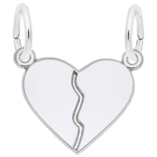Sterling Silver Two Piece Break Away Heart Charm J. Schrecker Jewelry Hopkinsville, KY
