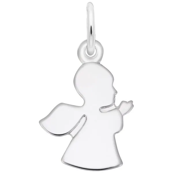Sterling Silver Small Guardian Angel Silhouette Charm J. Schrecker Jewelry Hopkinsville, KY