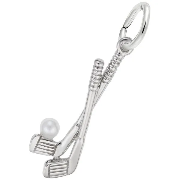 Sterling Silver Golf Club Charm with Faux Pearl Ball J. Schrecker Jewelry Hopkinsville, KY