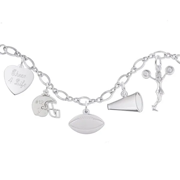Sterling Silver Football Helmet Charm Image 2 J. Schrecker Jewelry Hopkinsville, KY