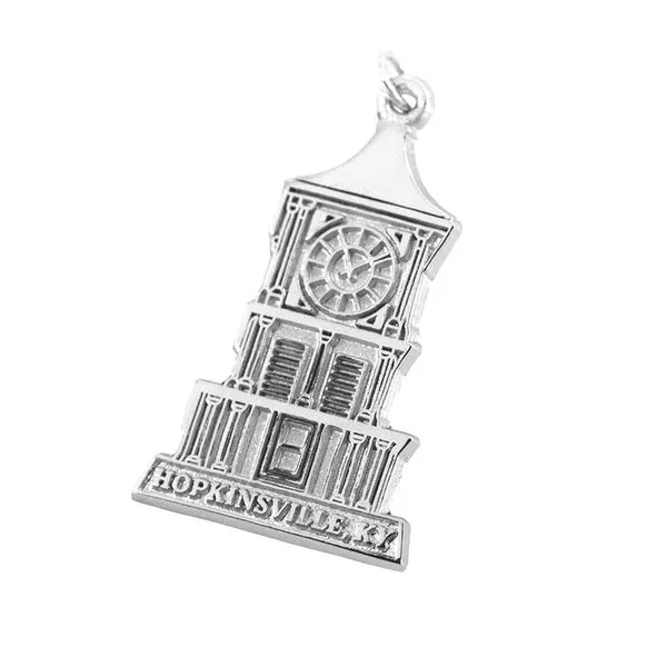 Custom Sterling Silver Hopkinsville Clock Tower Charm J. Schrecker Jewelry Hopkinsville, KY
