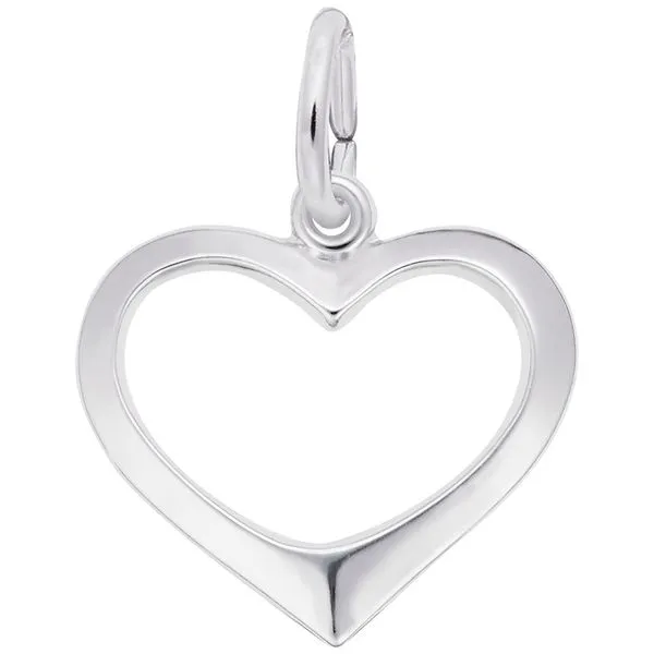 Sterling Silver Open Heart Charm J. Schrecker Jewelry Hopkinsville, KY