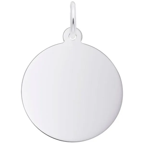 Sterling Silver Engravable Medium Round Disc Charm J. Schrecker Jewelry Hopkinsville, KY