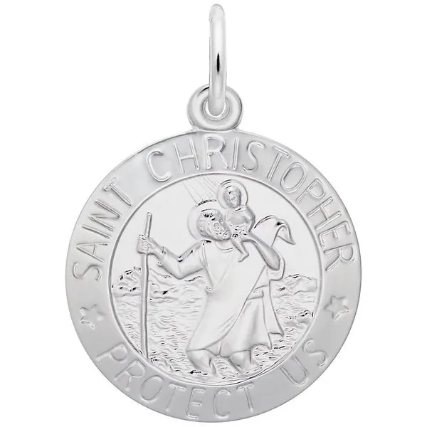 Sterling Silver Round St. Christopher Charm J. Schrecker Jewelry Hopkinsville, KY