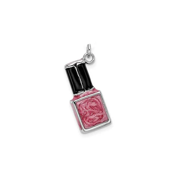 Sterling Silver Pink Pearlescent Nail Polish Charm J. Schrecker Jewelry Hopkinsville, KY