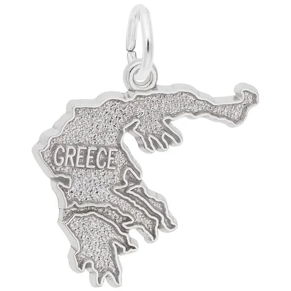 Sterling Silver Greece Map Charm J. Schrecker Jewelry Hopkinsville, KY