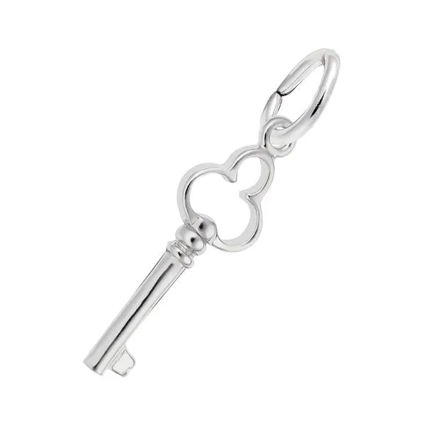 Sterling Silver Antique Trefoil Key Charm J. Schrecker Jewelry Hopkinsville, KY