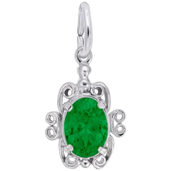 Sterling Silver Filigree May Faceted Birthstone Charm J. Schrecker Jewelry Hopkinsville, KY