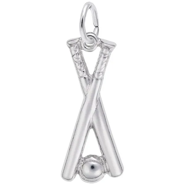 Rembrandt Charms Sterling Silver Ball and Bat Baseball Charm J. Schrecker Jewelry Hopkinsville, KY