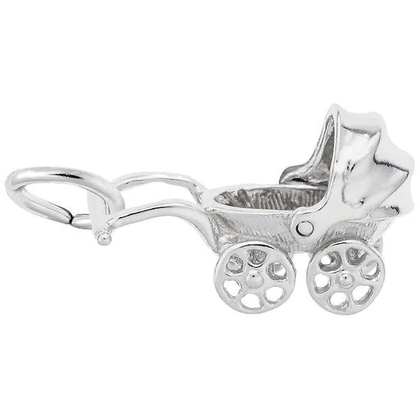 Sterling Silver Baby Carriage Charm J. Schrecker Jewelry Hopkinsville, KY