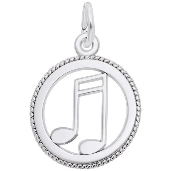 Sterling Silver Music Notes In Circle Charm J. Schrecker Jewelry Hopkinsville, KY